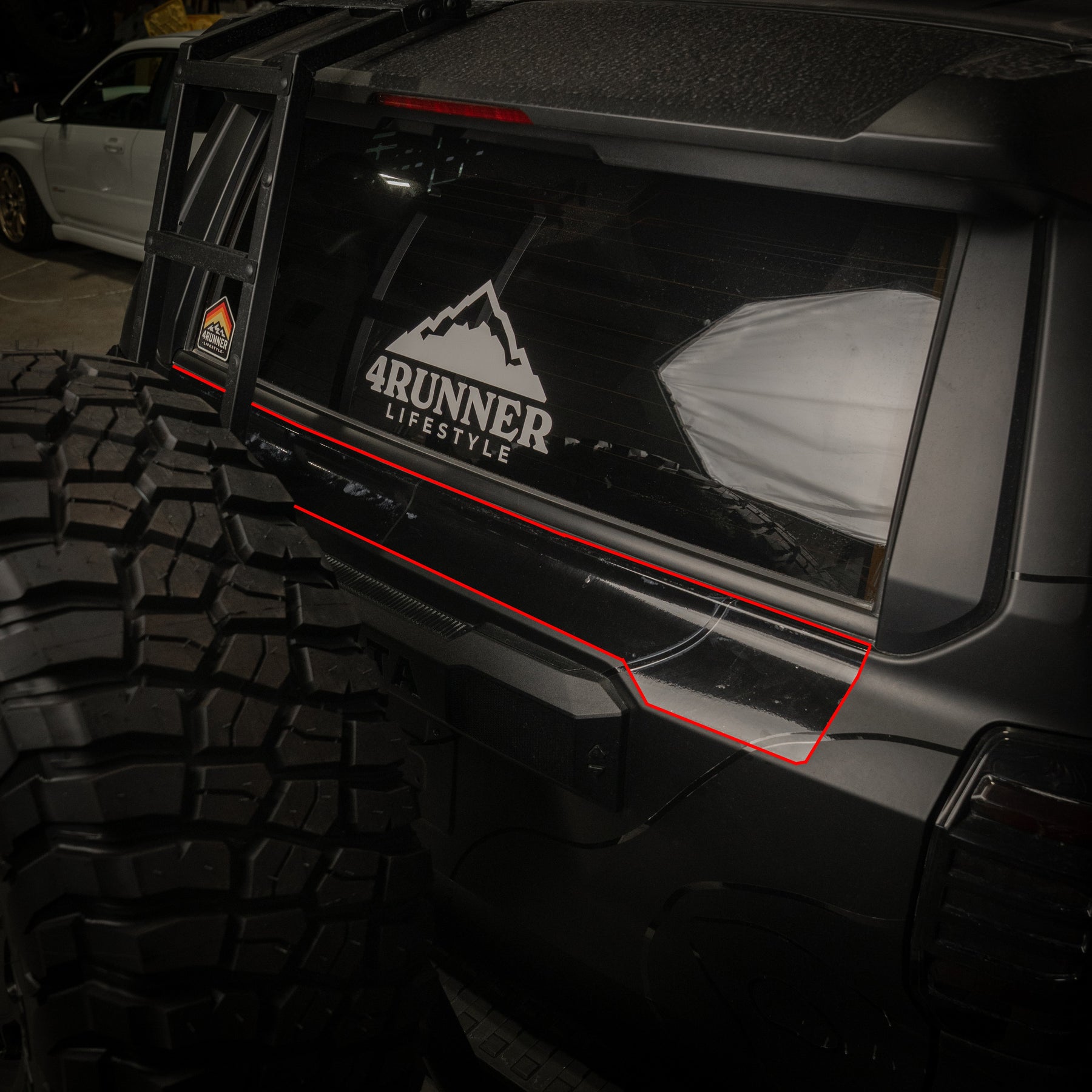 Protect Your 6th Gen 4Runner with the Vinyl Garage Rear Hatch Paw Protector