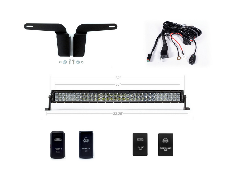 Cali Raised Lower Bumper Flush LED Light Bar Kit For 4Runner (2003-2009)