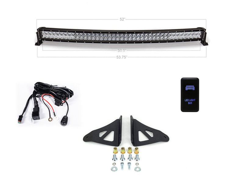 Cali Raised 52" Curved Light Bar Roof Brackets Kit For 4Runner (2003-2024)