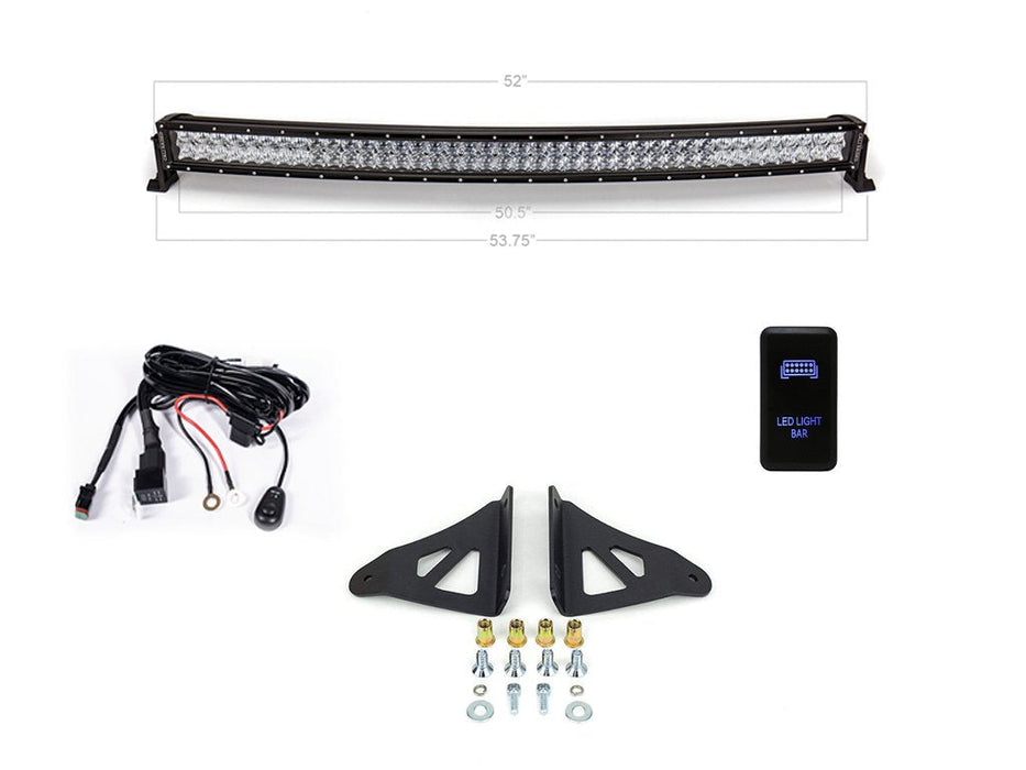 Cali Raised 52" Curved Light Bar Roof Brackets Kit For 4Runner (2003-2024)