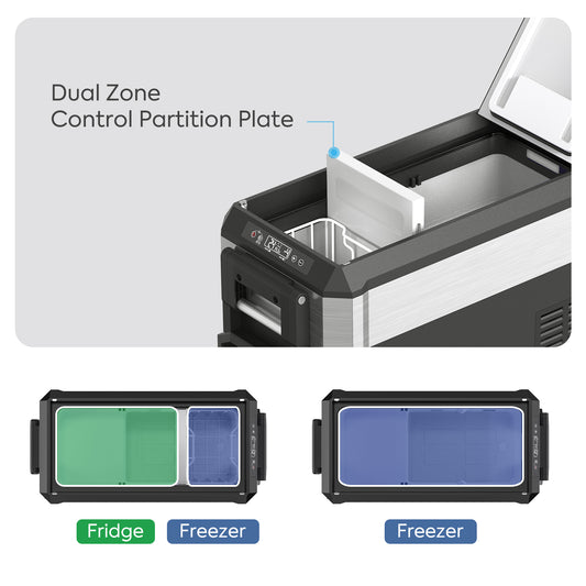 ICECO JP40 Pro Dual Zone Wheeled Portable Freezer With Cover 40 LT