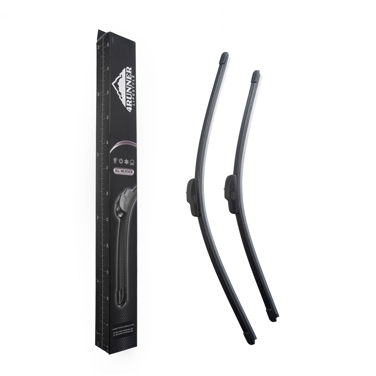 BERG REGEN 3-Piece Wiper Blade Set For Toyota 4Runner (24"+20"+12") - Front & Rear Replacement For 2010-2024 Models