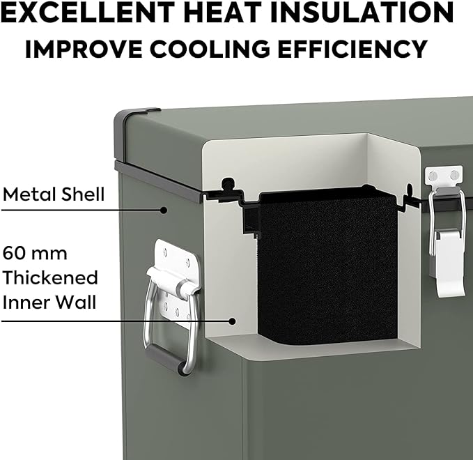 ICECO VL60 Dual Zone Metal Freezer with Cover 60LT