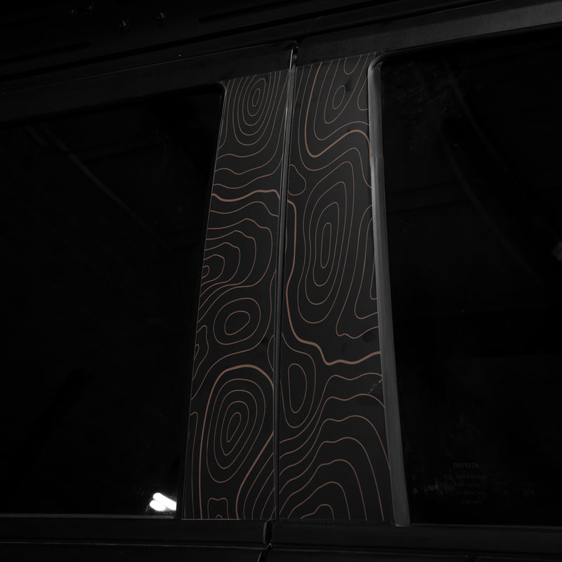 Vinyl Garage Topo B Pillar Decals For 4Runner (2025-Current)