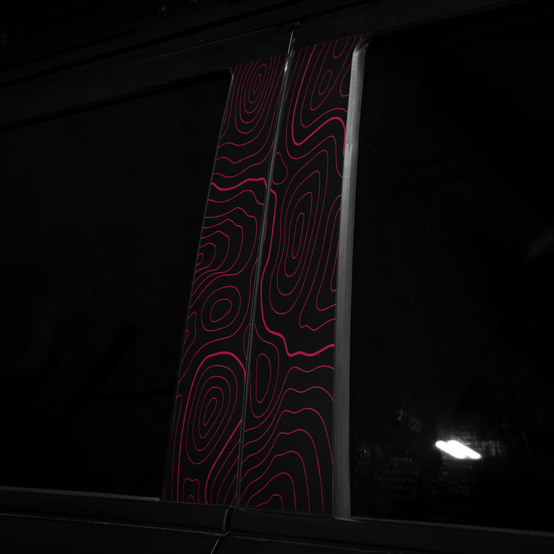 Vinyl Garage Topo B Pillar Decals For 4Runner (2025-Current)