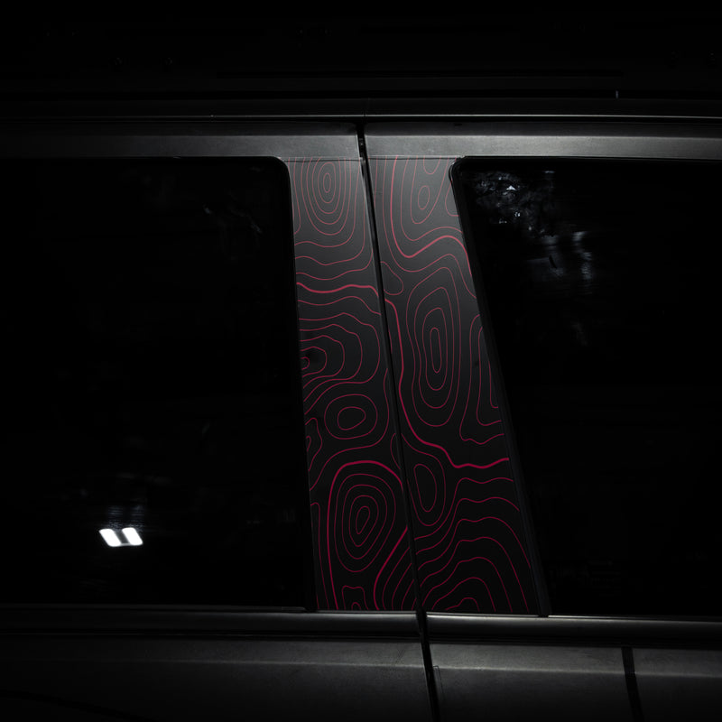 Vinyl Garage Topo B Pillar Decals For 4Runner (2025-Current)