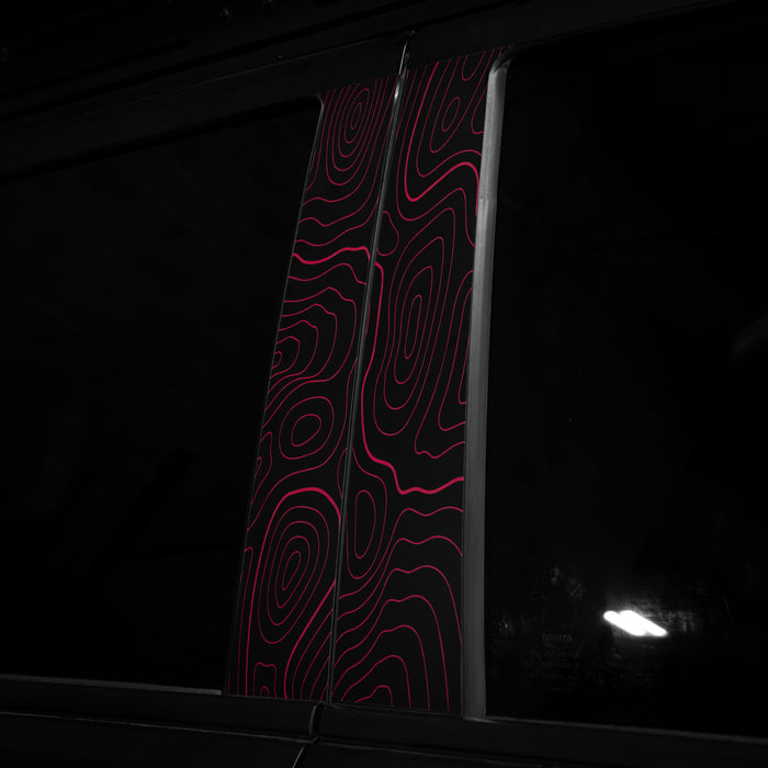 Vinyl Garage Topo B Pillar Decals For 4Runner (2025-Current)