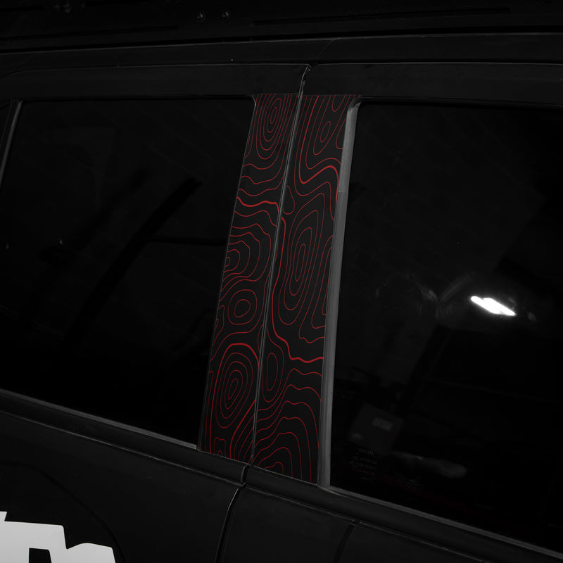 Vinyl Garage Topo B Pillar Decals For 4Runner (2025-Current)