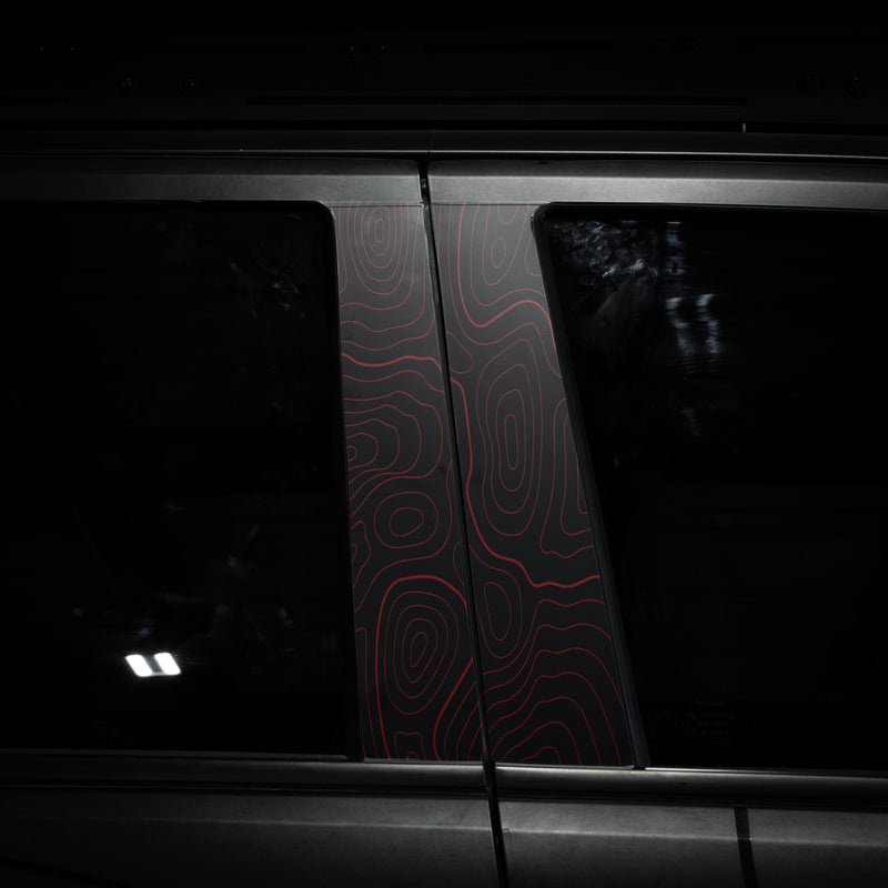 Vinyl Garage Topo B Pillar Decals For 4Runner (2025-Current)