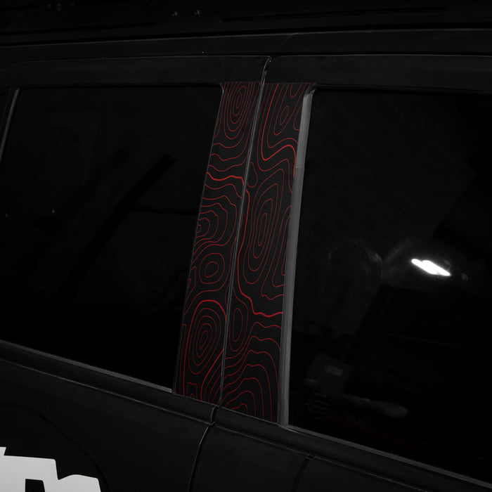 Vinyl Garage Topo B Pillar Decals For 4Runner (2025-Current)