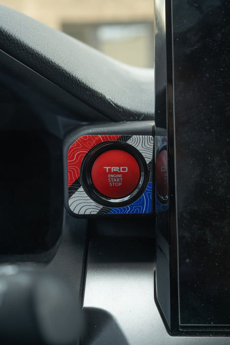 Vinyl Garage Start/Stop Button Overlay For 4Runner (2025-Current)