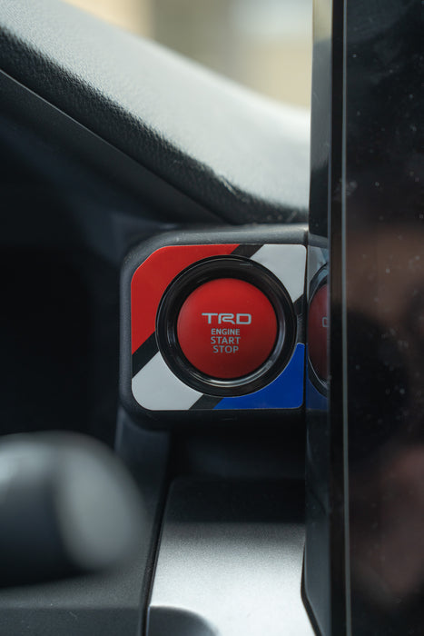 Vinyl Garage Start/Stop Button Overlay For 4Runner (2025-Current)
