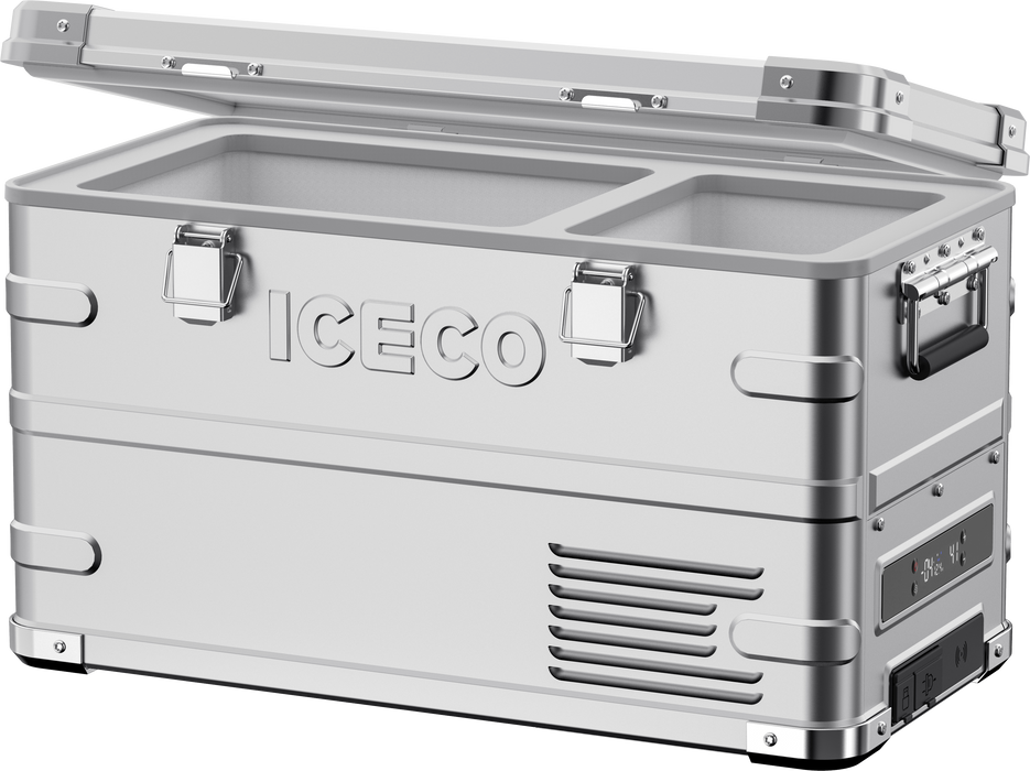 ICECO APL35 Dual Zone Aluminum Silver Fridge 35 LT