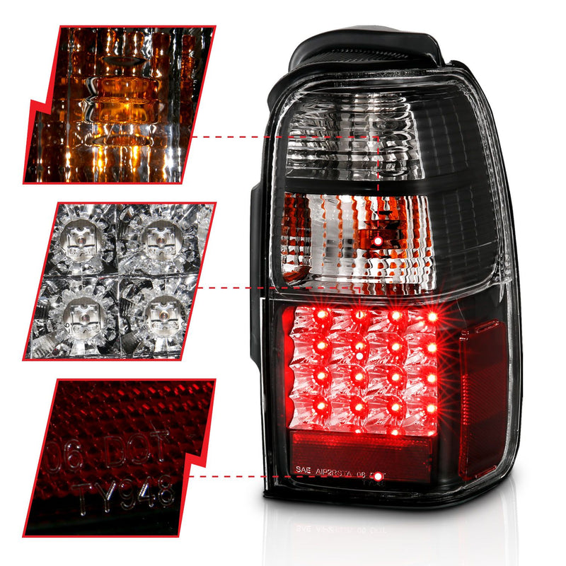 Anzo LED Tail Lights Black For 4Runner (2001-2002)
