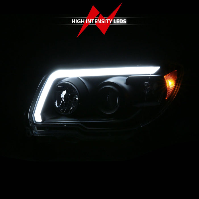 Anzo Projector Headlights Plank Style Black For 4Runner (2006-2009)