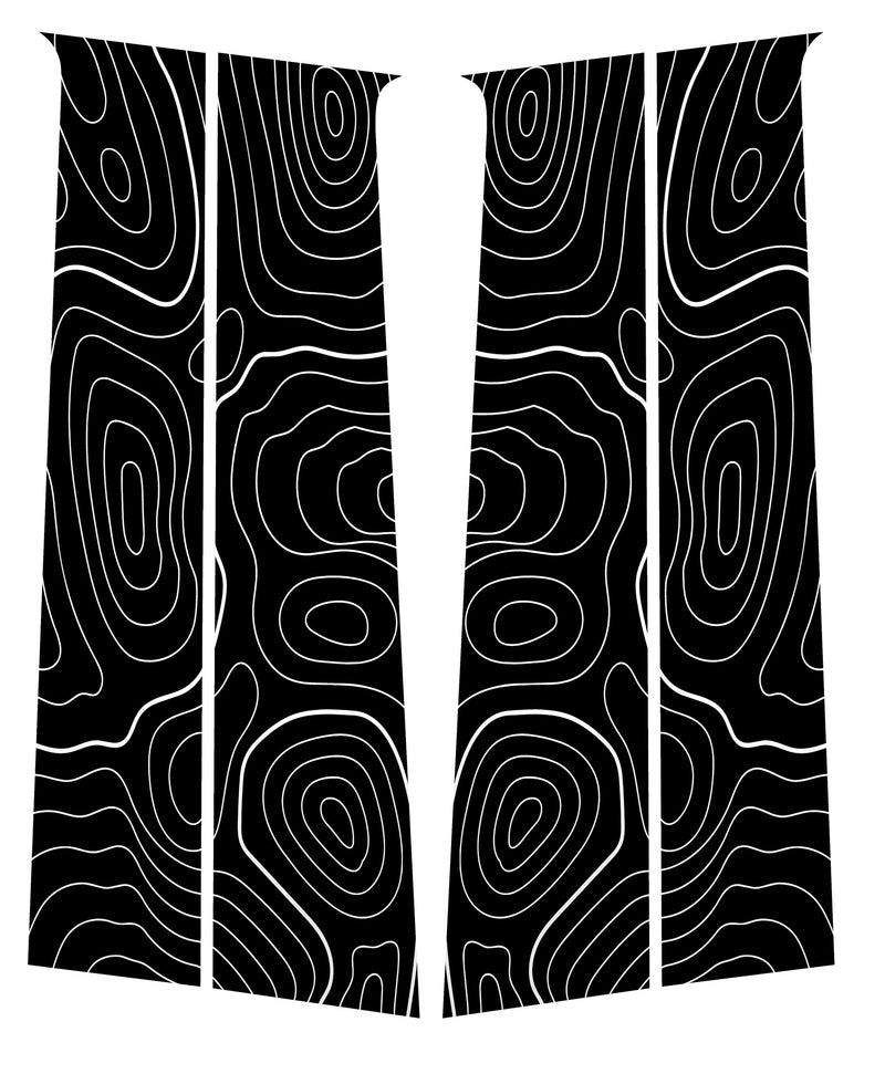 Vinyl Garage Topo B Pillar Decals For 4Runner (2025-Current)