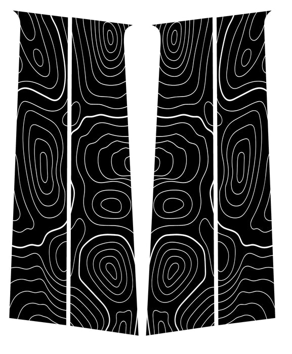 Vinyl Garage Topo B Pillar Decals For 4Runner (2025-Current)