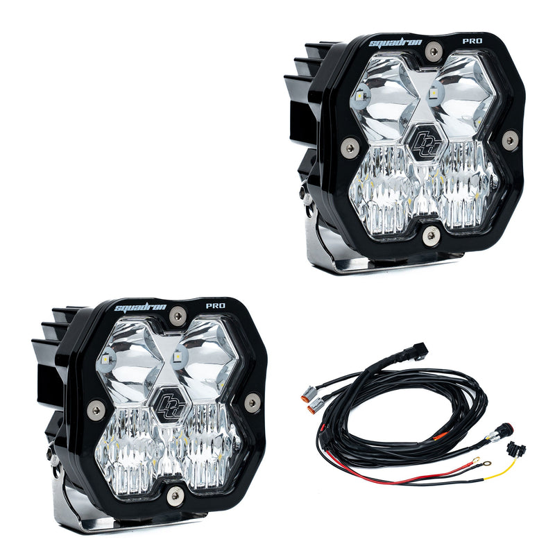 Baja Designs Squadron 2.0 Pro Black LED Auxiliary Light Pod Pair