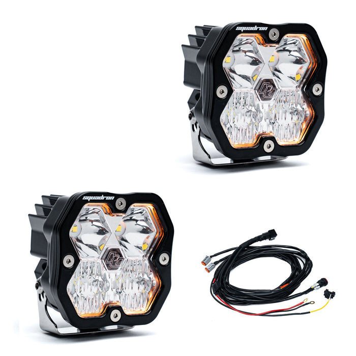 Baja Designs Squadron 2.0 Sport Black LED Auxiliary Light Pod Pair - Universal