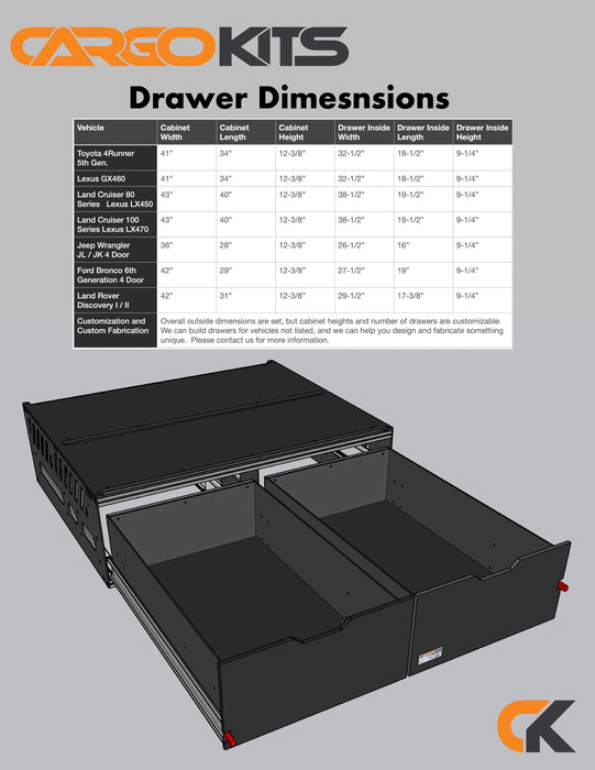 CargoKits Drawers For 4Runner (2010-2024)