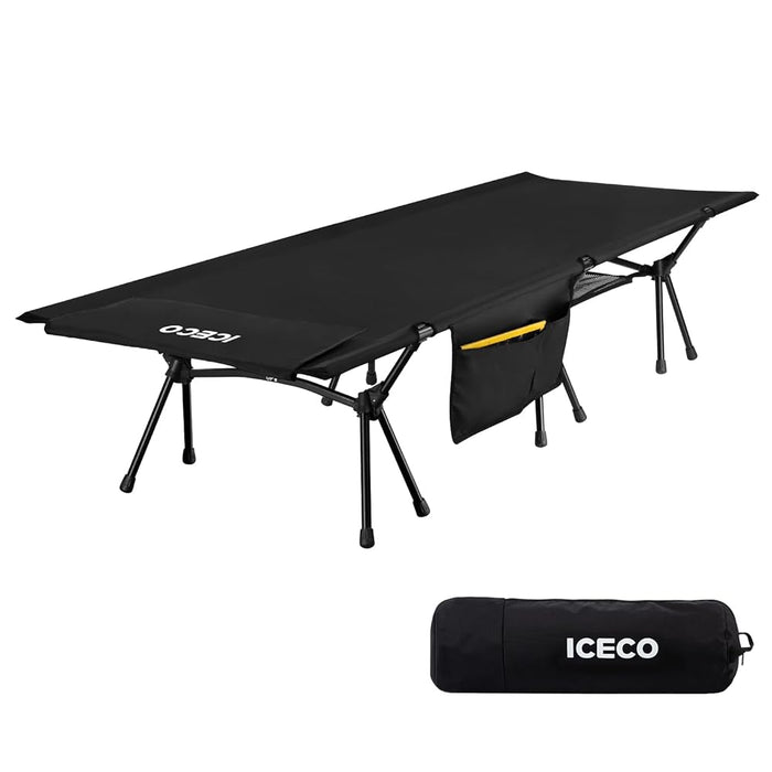 ICECO Portable L Size Camping Cot in Black