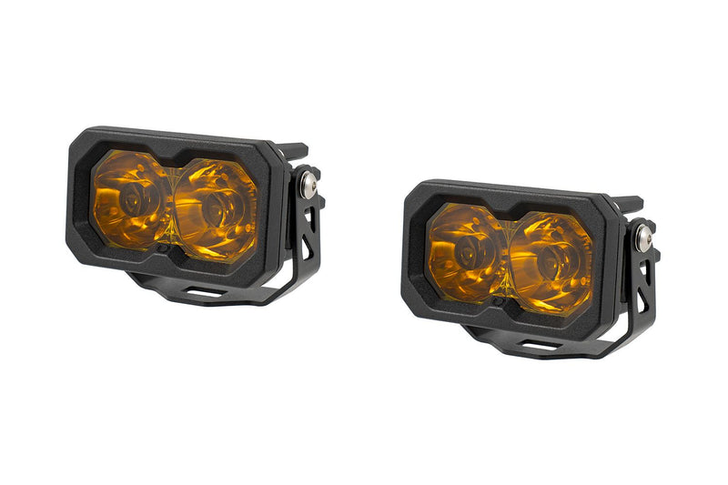 Diode Dynamics C2 2.0 SAE Yellow Max LED Pod (pair)