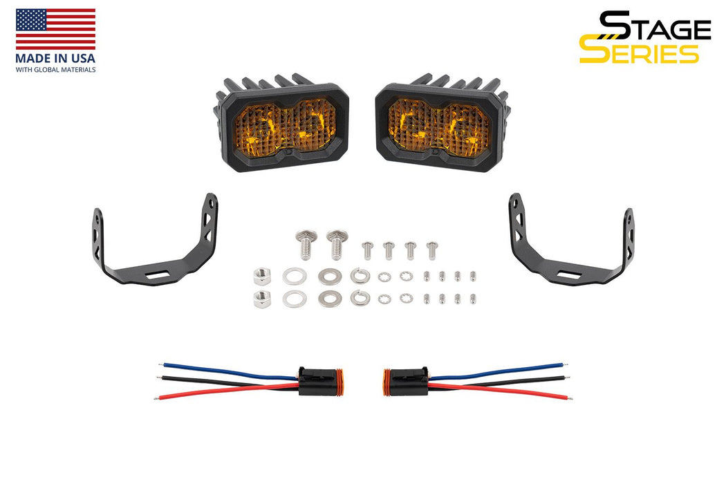 Diode Dynamics C2 2.0 SAE Yellow Max LED Pod (pair)