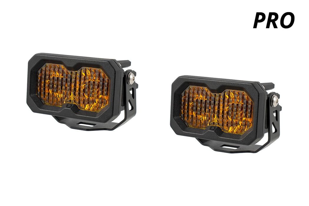 Diode Dynamics C2 2.0 SAE Yellow Pro LED Pod (pair)