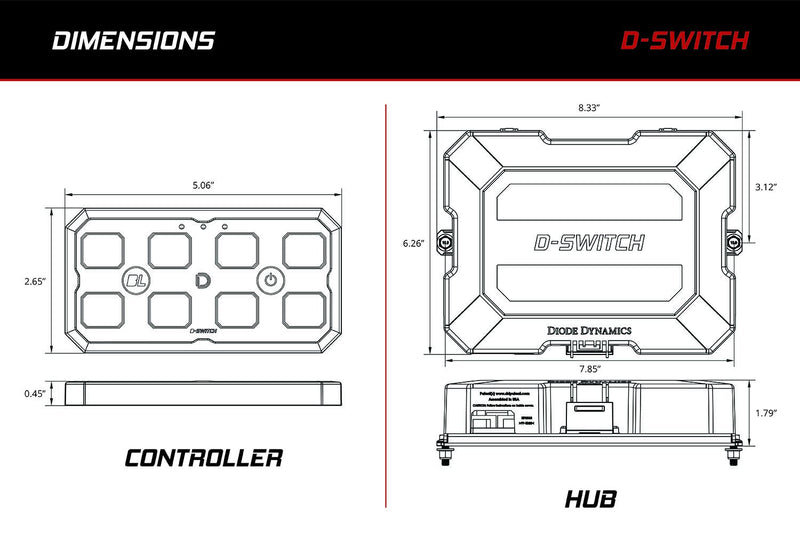 Diode Dynamics D-Switch Hub Mounting Kit For 4Runner (2025-Current)
