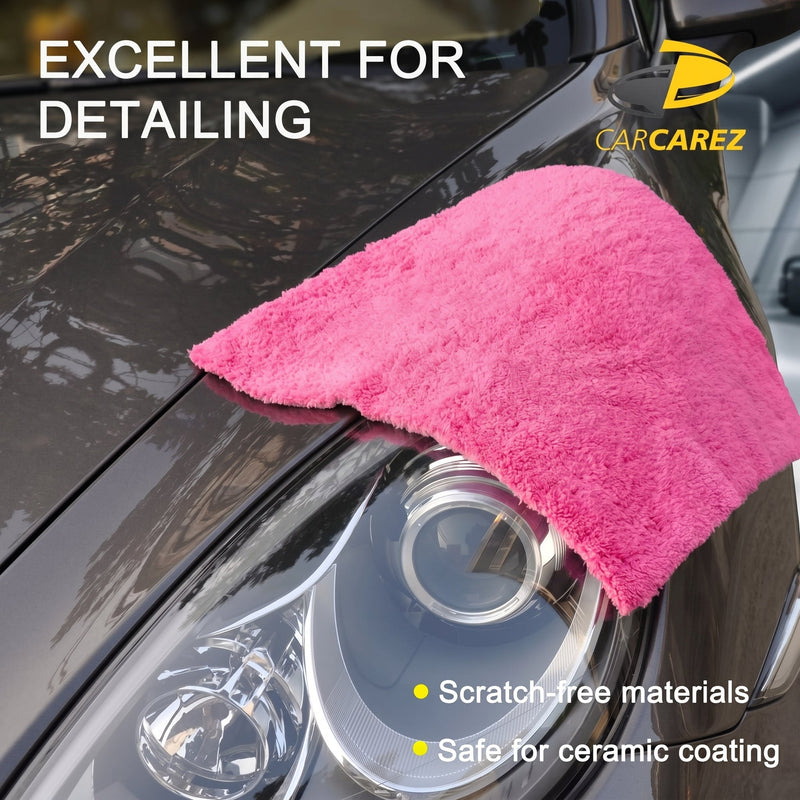 WASH&WHIPS Edgeless Microfiber Coral Fleece with Ultrasonic Edge 3 Pack