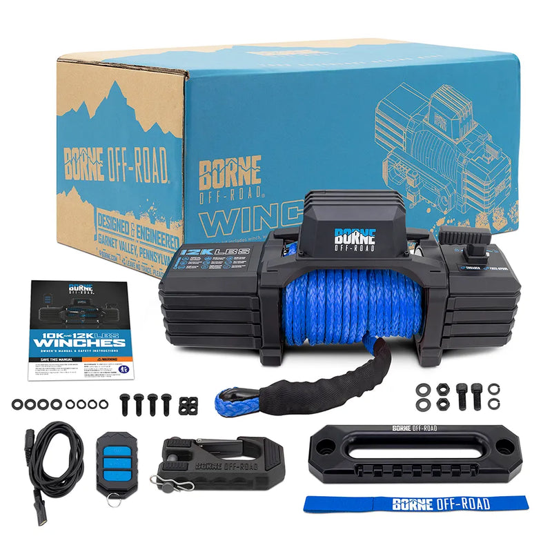 Borne Off Road Electric Winch with Synthetic Rope