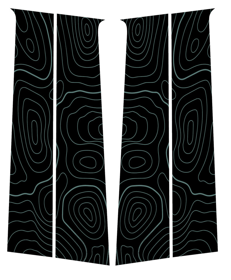 Vinyl Garage Topo B Pillar Decals For 4Runner (2025-Current)