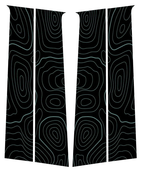 Vinyl Garage Topo B Pillar Decals For 4Runner (2025-Current)