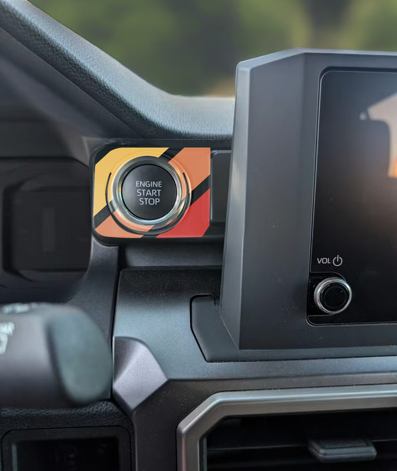Vinyl Garage Start/Stop Button Overlay For 4Runner (2025-Current)
