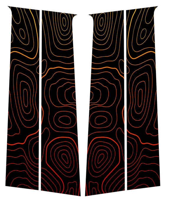 Vinyl Garage Topo B Pillar Decals For 4Runner (2025-Current)