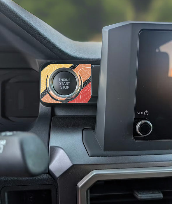 Vinyl Garage Start/Stop Button Overlay For 4Runner (2025-Current)