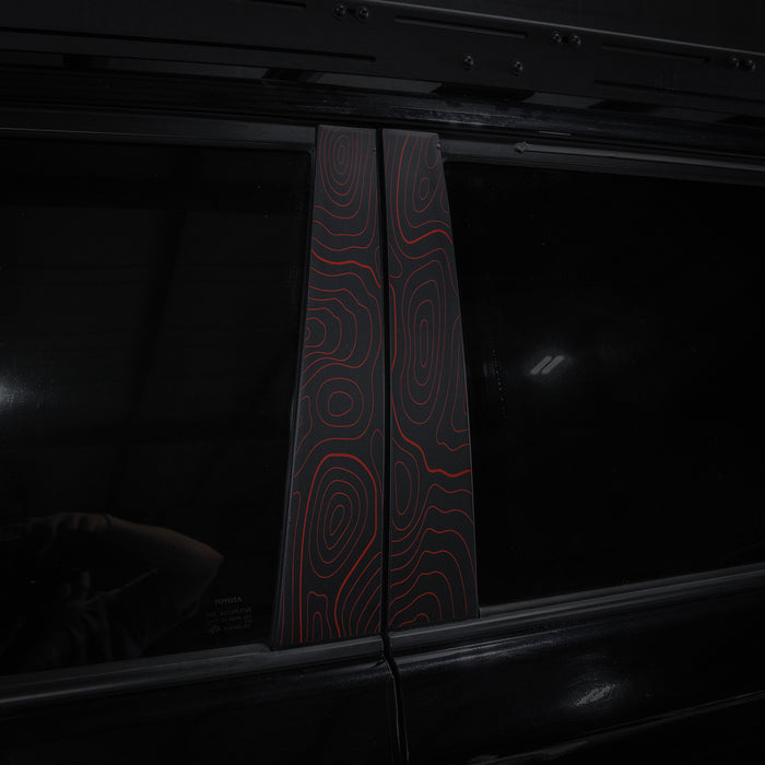 Vinyl Garage Topo B Pillar Decals For 4Runner (2010-2024)