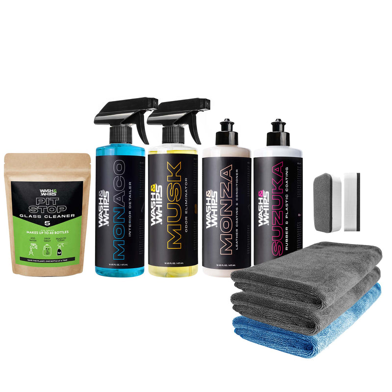 WASH&WHIPS Interior Car Detailing Kit - $95 Value