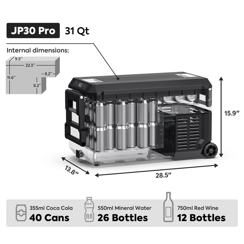 ICECO JP30 Pro Single Zone Wheeled Portable Freezer With Cover 30 LT