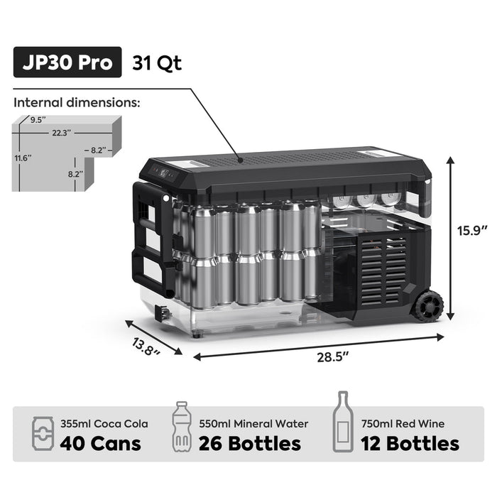 ICECO JP30 Pro Single Zone Wheeled Portable Freezer With Cover 30 LT