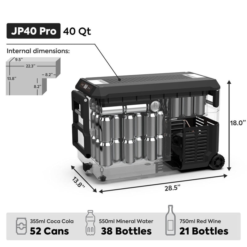 ICECO JP40 PRO Single Zone Portable Freezer With Cover Silver 40 LT