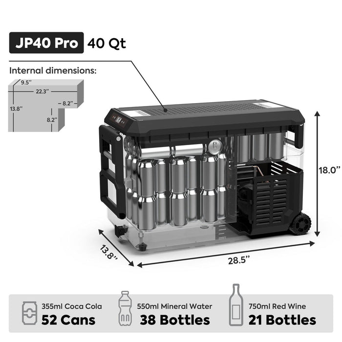 ICECO JP40 PRO Single Zone Portable Freezer With Cover Silver 40 LT