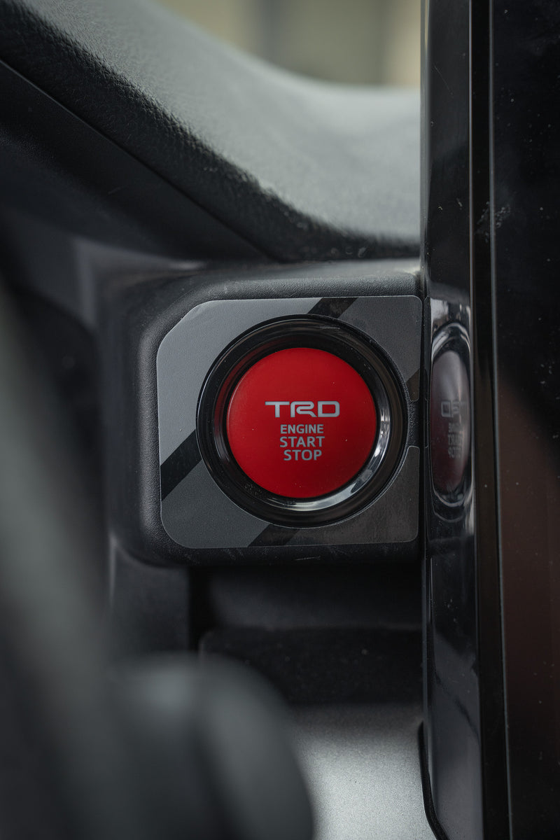 Vinyl Garage Start/Stop Button Overlay For 4Runner (2025-Current)