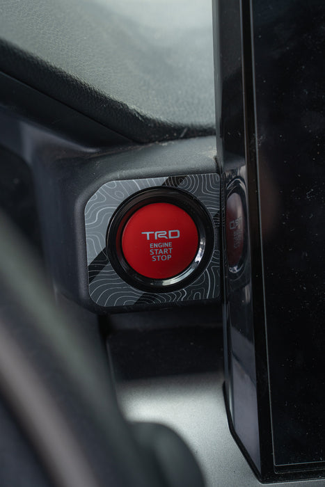 Vinyl Garage Start/Stop Button Overlay For 4Runner (2025-Current)
