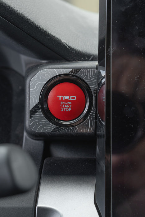 Vinyl Garage Start/Stop Button Overlay For 4Runner (2025-Current)