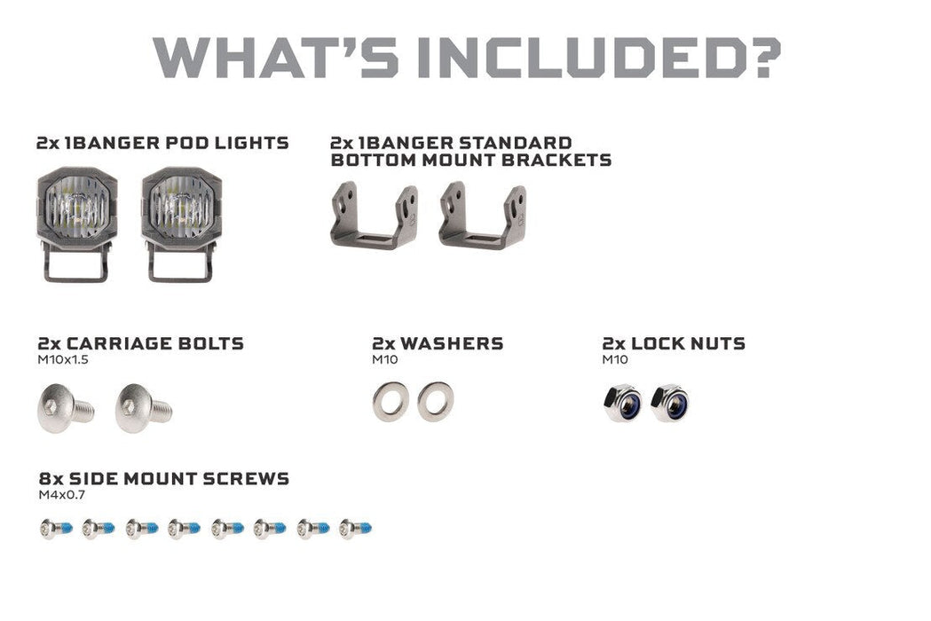 Morimoto 1Banger LED Pods: HXB Combo Beam