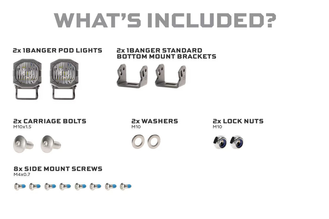 Morimoto 1Banger LED Pods: HXB Flood Beam