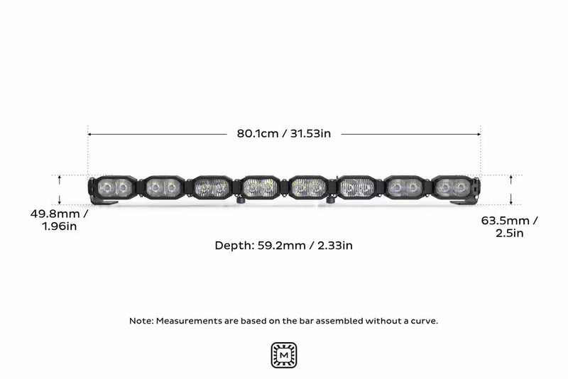 Morimoto 2Banger Bar: 8 Pod / 31.5"