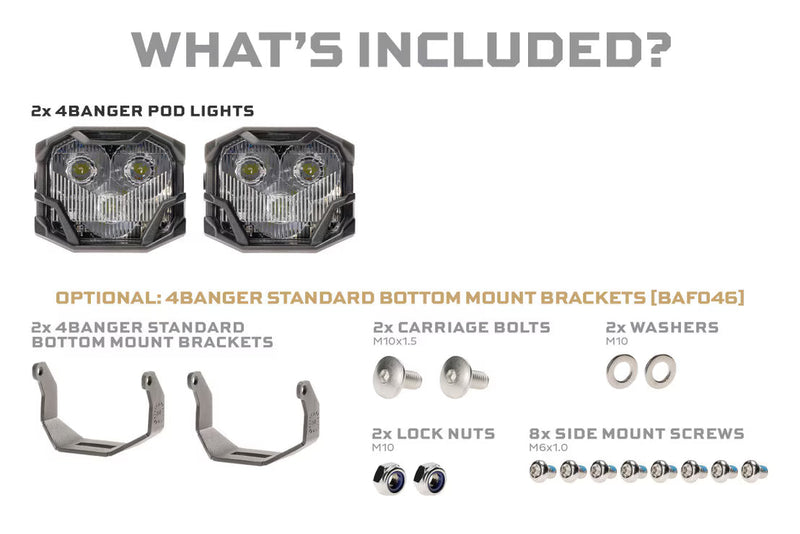 Morimoto 4Banger LED Pods: HXB Wide Beam