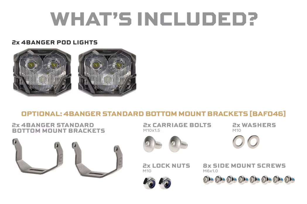 Morimoto 4Banger LED Pods: NCS Combo Beam